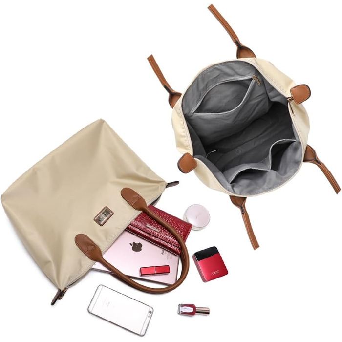 Сумка жіноча Gallantry Paris Shopper бежевого кольору зі штучної шкіри - стильна сумка-шопер на плече