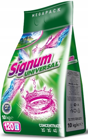Концентрований пральний порошок Signum Clovin для кольорових речей, 10 кг (120 прань)