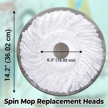 Набір для миття підлоги ARSUK з відром та функцією віджиму – 4 змінні насадки | 360° обертання | Підходить для паркету, плитки та ламінату