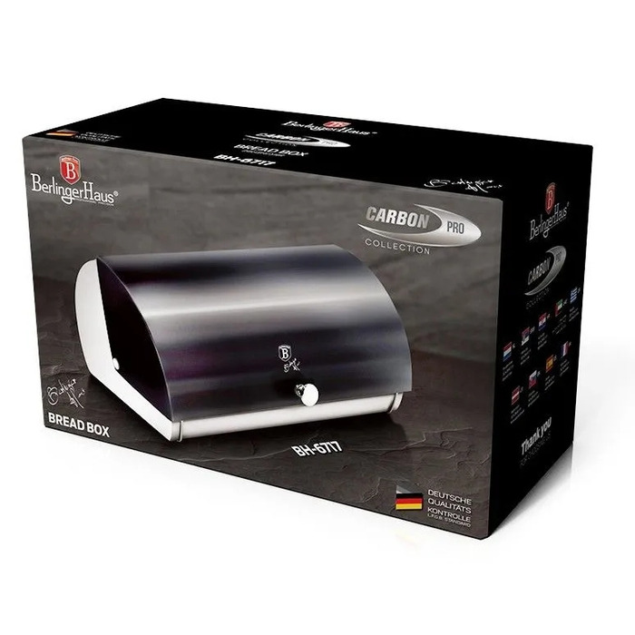 Цілісний хлібниця Berlinger Haus Carbon Pro, чорна сталь