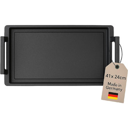 Гриль-плита Teppanyaki 41x24 см Lieblingspfanne з бічними ручками, антипригарна алюмінієва планча для всіх типів плит, включно з індукцією та духовкою