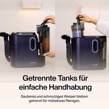 Samako Теперішній очищувач килимів та м'яких меблів – компактний ручний пристрій, потужний 400W двигун, 2 великі резервуари для води, підходить для всіх типів тканини (потужна версія (2000 Вт))