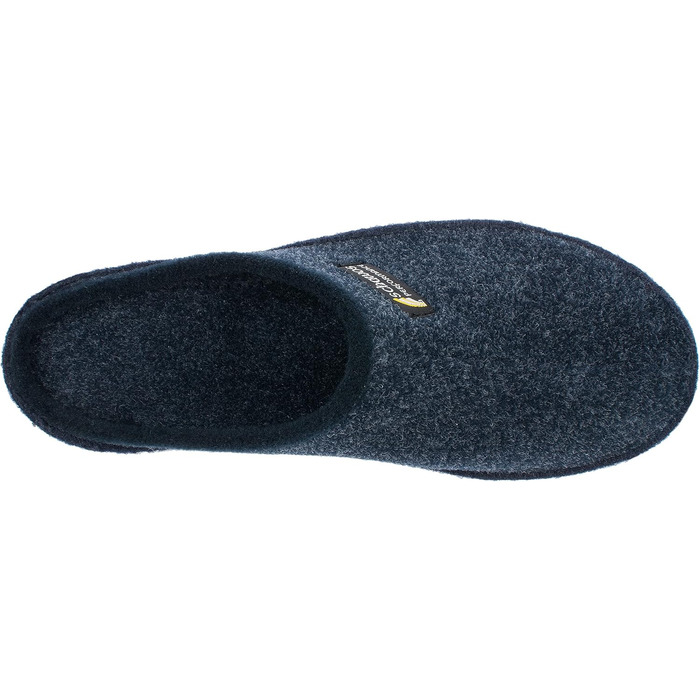 Чоловічі фетрові домашні тапочки Schawos 6030 з устілкою, жорсткою підошвою, неслизькі (46 EU, темно-синій)