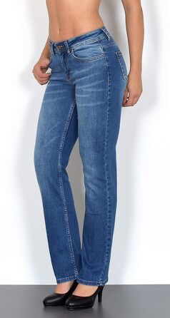 Джинси жіночі ESRA Straight Jeans - висока талія, прямі, еластичні, великі розміри (G6 34 J150)