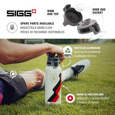 SIGG - Aluminum Drinking Bottle - WMB ONE - Made in Switzerland - ClimatePartner Certified - Carbonated Drinks Safe - Leak-Proof - Featherlight - BPA-Free - Outdoor - 0.75L & 1L