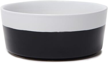 Миска для собак Waggo Dipper Ceramic - велика, чорна, середнього розміру, для всіх порід, міцна, миється в посудомийній машині