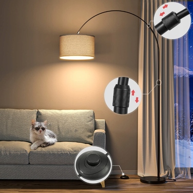 Підлогова лампа Modlicht бежева, E27 9 Вт, з функцією диммування