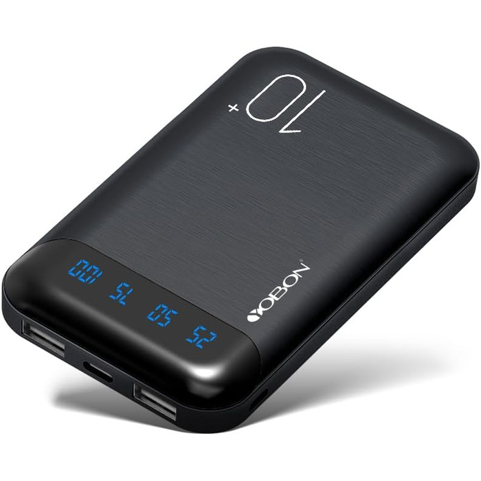 Портативний зарядний пристрій Power Bank 10000mAh з 2 USB виходами та USB-C входом (Чорний)