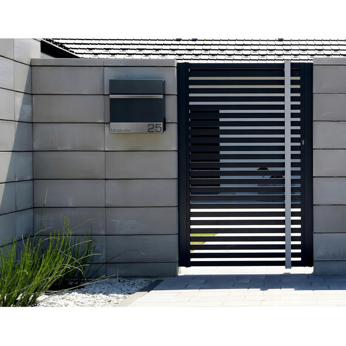 Поштова скринька настінна Anthrazit RAL 7016, для газет, XXL (Laser 1) з/без адреси