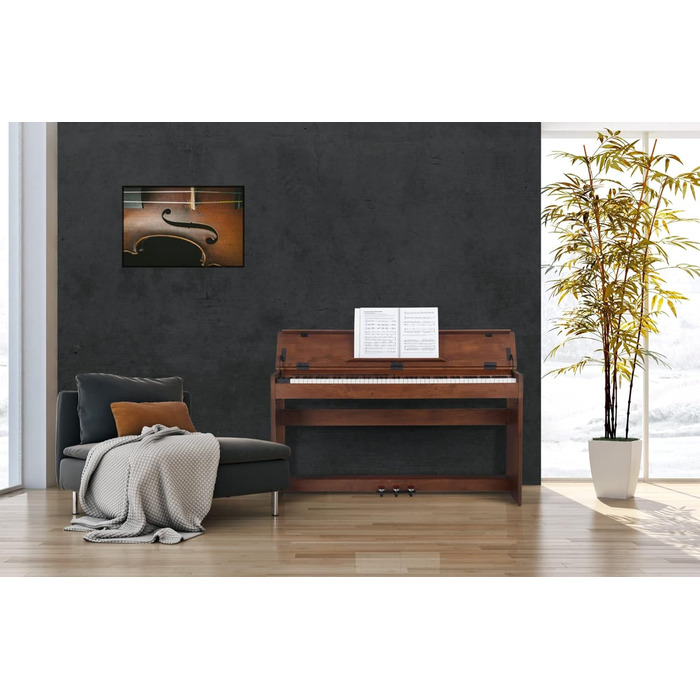 McGrey DP-18 WN E-Piano: 88 важких клавіш з молоточним механізмом, 128 звуків, Dual/Split, захисний чохол, 3 педалі, матовий горіх