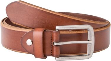 Чоловічий шкіряний ремінь: класичний джинсовий ремінь для чоловіків | З подарунковою коробкою | Ширина 38 мм | Колір: коричневий