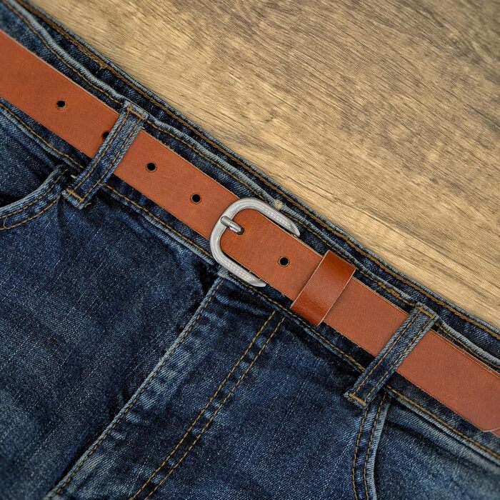 Чоловічий шкіряний ремінь Ashford Ridge 25 мм, 95 см, коричневий колір