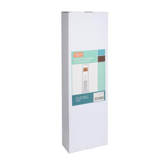 Набір для туалету Yoka Home (металевий, білий) з тримачем для паперу та йоржиком