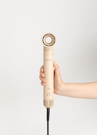 Іонський фен для волосся з технологією Frizz-Free, 2 температури, функція охолодження, 2 швидкості, технологія негативних іонів, 1800W (ION STYLER PRO ADVANCE, пісок)