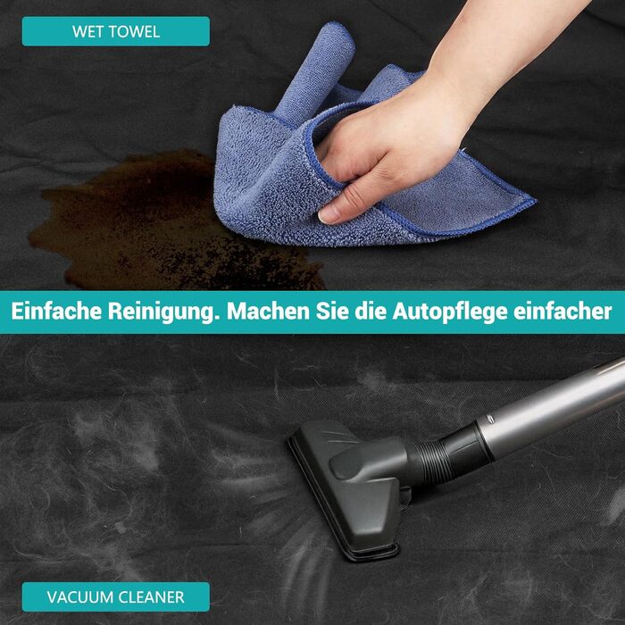 Захист для багажника автомобіля для собак з боковими та захистом краю завантаження, універсальний 185x102 см, 600D, водонепроникний, стійкий до подряпин, килимок для багажника для собак, покривало для автомобіля, SUV, Van (Блакитний)