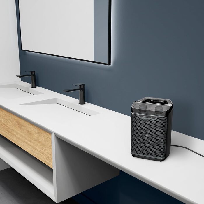 Обігрівач Rowenta Instant Comfort Aqua SO6510F2: тихий, з регулюванням потужності, для ванної кімнати, сірий