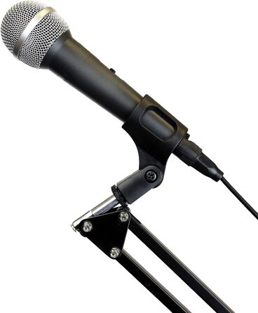 Стійка для мікрофона RockJam MS050 з шарнірною консоллю, компактна, з міцної сталі