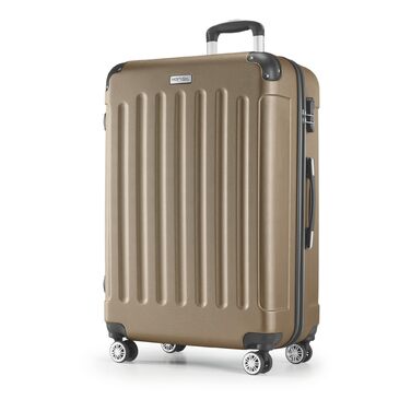 Валіза MERISH 3шт. з тві-роликами, колісна сумка, набір валіз з жорсткою оболонкою, 9 кольорів (шампань, XL)