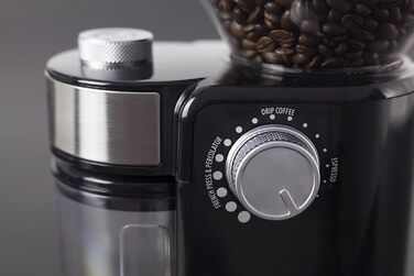 Електрична кавомолка CASO Barista Crema, переможець тесту, дисковий млин, регулювання помелу від дрібного до грубого, 150 Вт, стильний дизайн