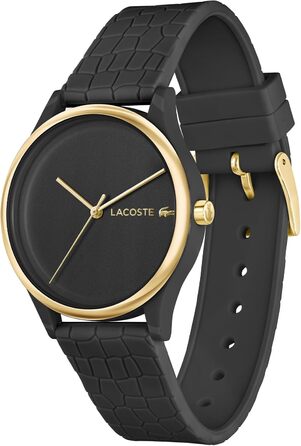 Годинник Lacoste Crocodelle Quartz для жінок з силіконовим ремінцем (чорний)