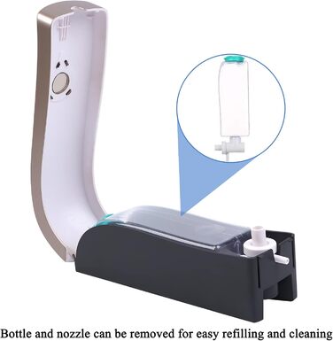 Настінний диспенсер для мила без свердління, 300 мл, ручний дозатор для гелю для душу/шампуню/дезінфікуючого засобу, дозатор для миючого засобу для душу, чорний/білий/золотий (шампань)