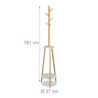 Relaxdays Wardrobe Rack White/Natural