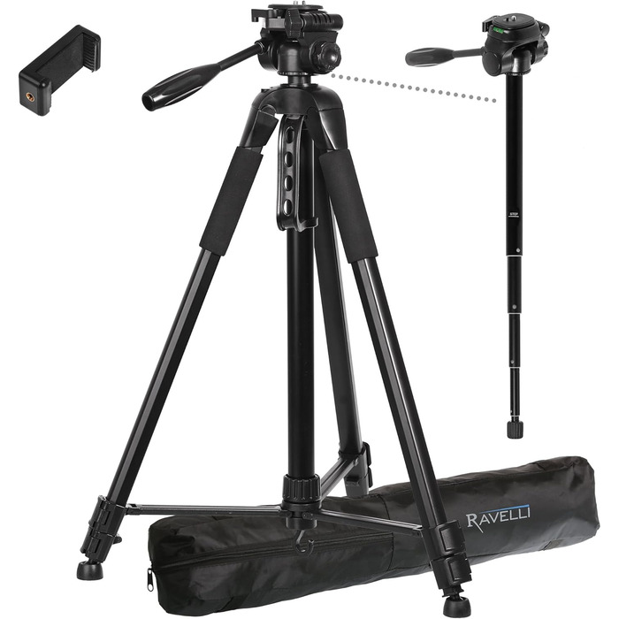 Штатив для камери Ravelli APGL5 Digital - чорний (167 см, 2.2 см, 72 дюйми)