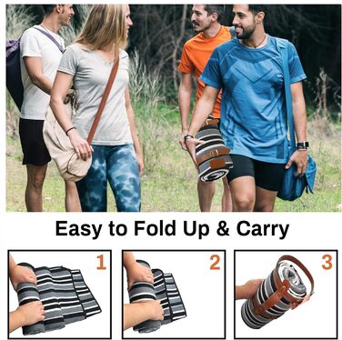 Водонепроникний плед для пікніка 3-шаровий, з флісу, для пляжу, кемпінгу, сімейний, чорно-сірий в клітинку