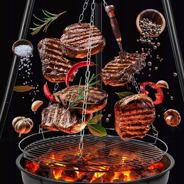 Садове вогнище CookKing зі сталі, 100 x 24 см