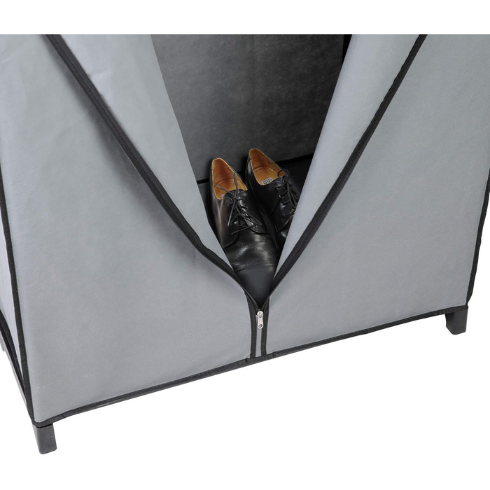 axentia Wardrobe, approx. 75 x 150 x 50 cm, Grey-Black