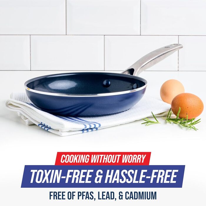 Набір сковорідок Blue Diamond Cookware Diamant, 2 шт. (24 см, 28 см), керамічне антипригарне покриття, без PFAS, для всіх типів плит (крім індукційних)