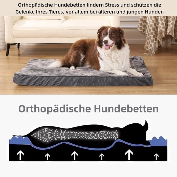 Ортопедичний лежак для собак, малий та середній розмір, трансформується (холодне/тепле), знімний та пральний, водовідштовхувальний, 75x50x7 см, M 75x50x7 (кольорове поєднання)