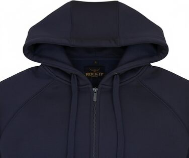 Світшот ROCK-IT з капюшоном Slim Fit для чоловіків, Heavy Hoodie на блискавці, Ziphood, Workerhoodie, чорний, червоний, зелений, темно-синій, темно-сірий, синій, XXL [S-3XL]