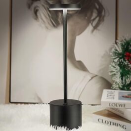 LED-лампа Hapfish настільна акумуляторна з пультом, чорна. Алюміній, 3 режими, регулювання яскравості. Для столу, балкону, нічника.