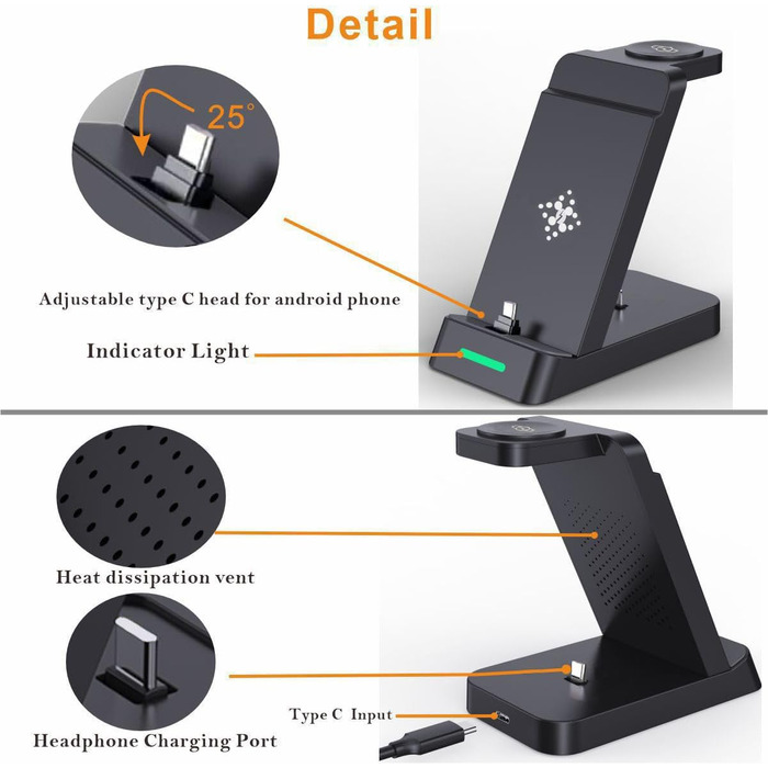 Бездротова зарядна станція 3-в-1 Samsung для Galaxy Watch 8/7/6/5/4/3, Buds 4/3/2 Pro, Galaxy S26 Ultra/S25 Ultra/S24/S23/Z Fold7/6/5 - індукційне зарядне пристрої для Android