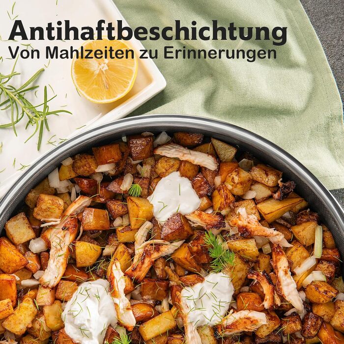 Вафельниця-вок 30 см з антипригарним покриттям, з кришкою, з нержавіючої сталі, для всіх типів плит, безпечна, можна мити в посудомийній машині