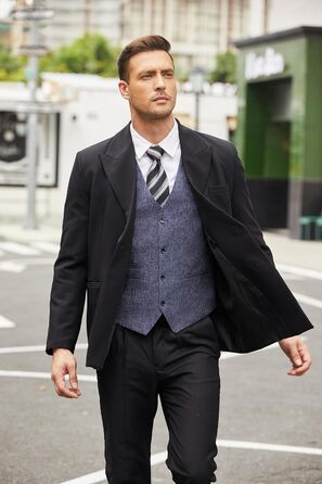 Жилет чоловічий COOFANDY Casual Business Slim Fit, 3XL, Синій