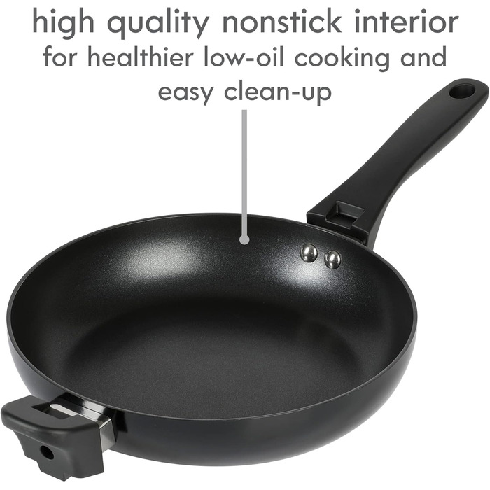 Набір посуду Kenmore 126369.1 з антипригарним покриттям, алюміній, блакитний (9 предметів, чорний)