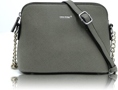 Сумка жіноча TANTOMI через плече: елегантна клатч на ланцюжку сірого кольору для вечірки
