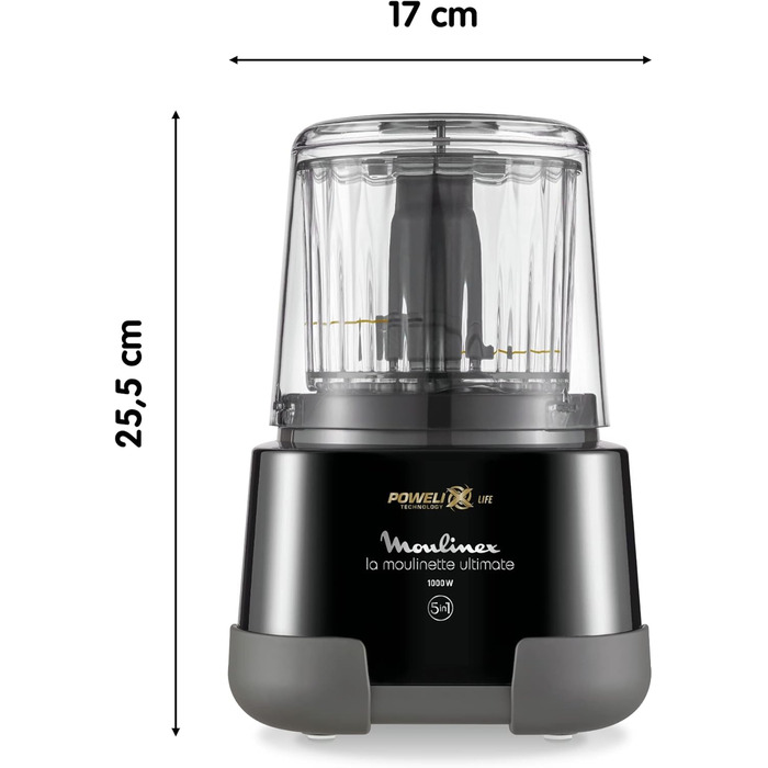 Moulineux електричний подрібнювач чорного кольору