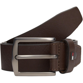 Чоловічий регульований шкіряний ремінь Tommy Hilfiger Brown (Coffee Bean)