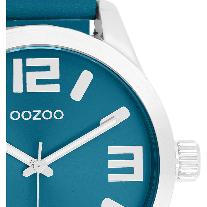 Жіночий наручний годинник Oozoo Timepieces з шкіряним ремінцем, аналоговий, круглий циферблат (колір: Petrol)