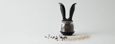 Млинок для перцю Chef'n PepperBall, керамічний механізм, пластик, чорний/прозорий
