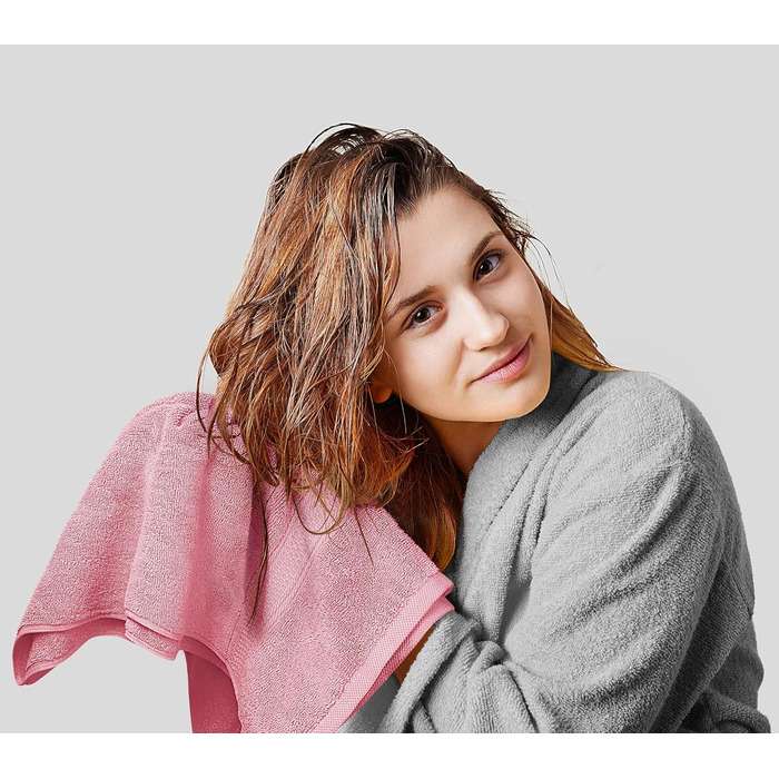 Utopia Towels 8-Piece Premium Towel Set, 2 Bath Towels, 2 Hand Towels, and 4 Washcloths, 600 g/m², 100% Ring-Spun Cotton, Fitness Studio, Hotel, and Spa (Dusty Rose)