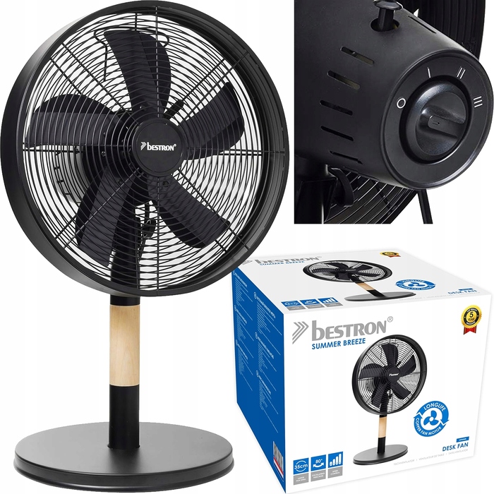Настільний вентилятор Bestron DFT35WB, чорний