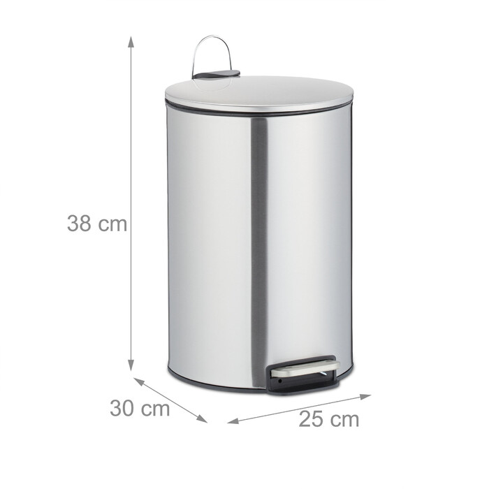 Relaxdays Stainless Steel Step Bucket 12 Liter