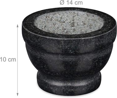 Морська гармата Relaxdays з пестиком, сірого кольору, 14 см, 400 мл - для спецій та трав