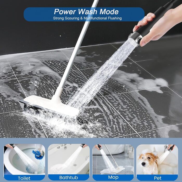 Фільтрована душова лійка з високим тиском, ручна, з шлангом, 4 режими, економія води, стоп-функція, для жорсткої води, видаляє хлор та бактерії (DY-001, чорний)