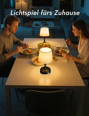 Бездротова лампа настільна акумуляторна 4000mAh, тепле світло 2700K, торшери з сенсорним керуванням, адаптер/кабель для зарядки, для спальні, подарунок (золотиста)