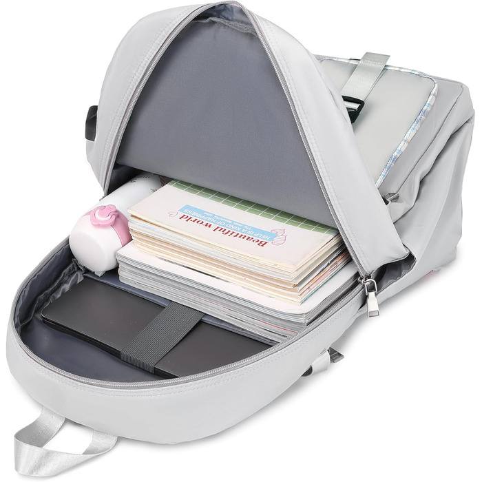 Жіночий рюкзак Acmebon для ноутбука, місткий, модний, сірий